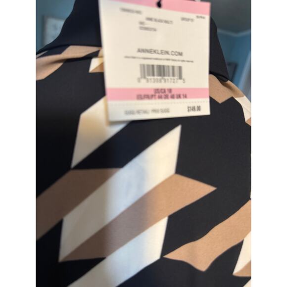 Anne Klein Women's Mixed Media a Line Shirt Dress nwt retail 149$ size 10 - Picture 6 of 7